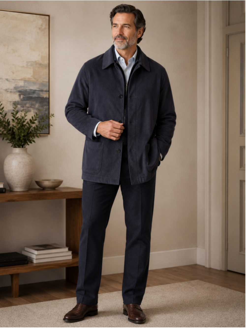 Baracuta Soft Lightweight Navy Jacket Men’s Size XXL